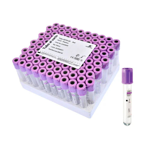 TUBO LILA 3.0 ML Paquete x 100 und