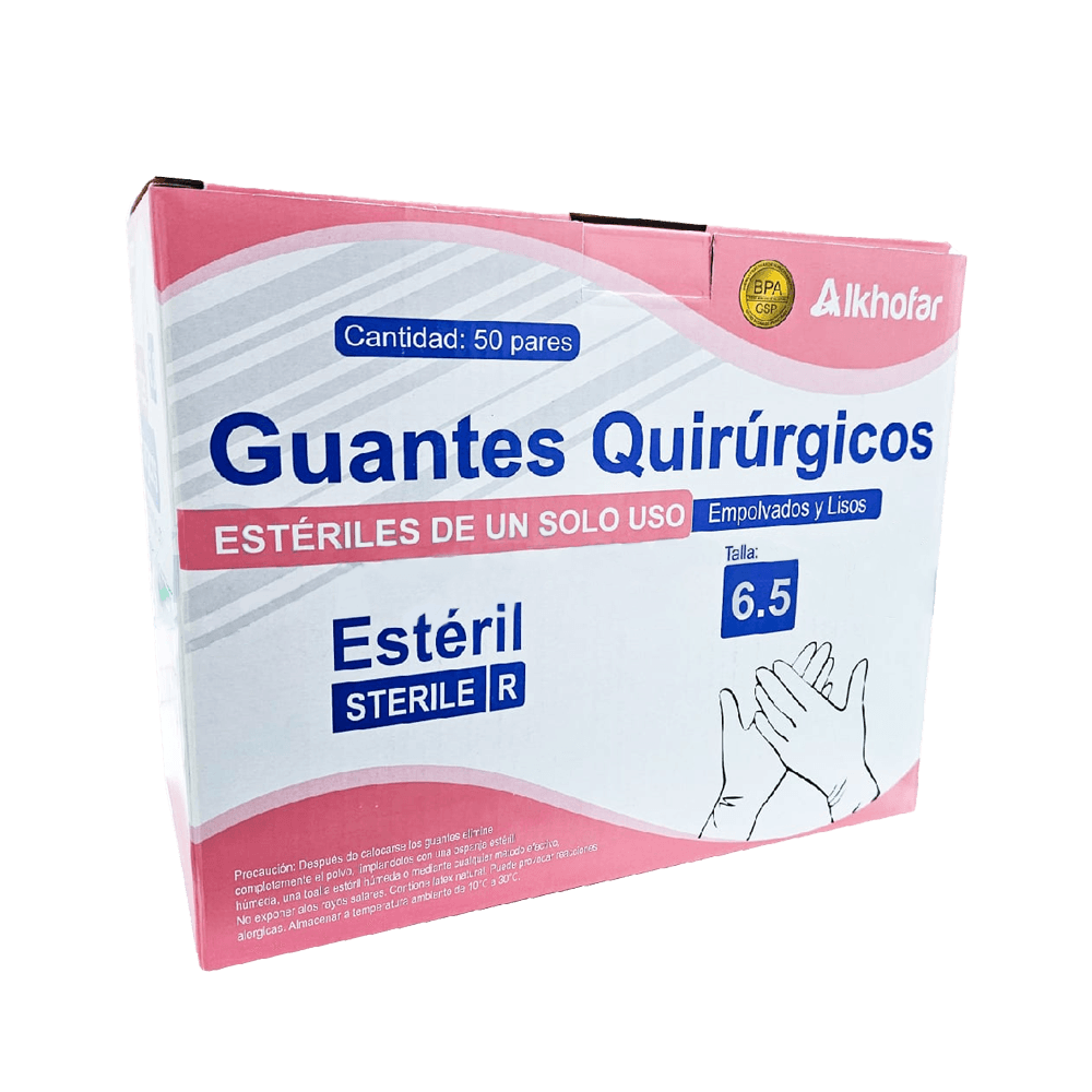 GUANTES ESTÉRILES TALLAS 6 1/2 , 7 , 7 1/2, 8