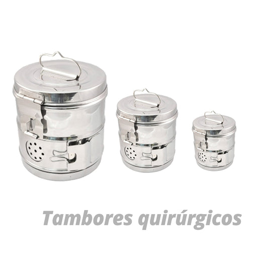 TAMBOR DE ACERO INOXIDABLE AISI CALIDAD 304-2B QUIRÚRGICO