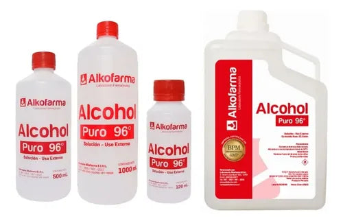 Alcohol Puro De 96° Alkofarma - Antiséptico Y Desinfectante