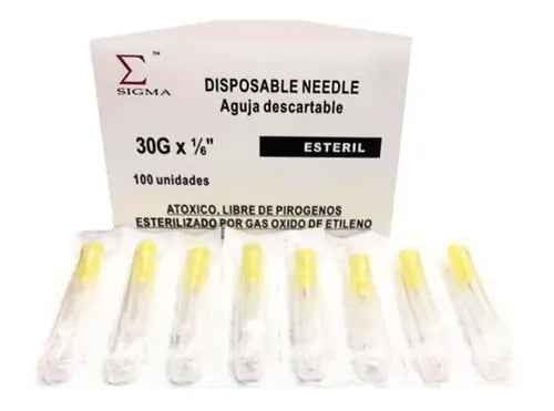 AGUJA DESCARTABLE 30G X 1/26