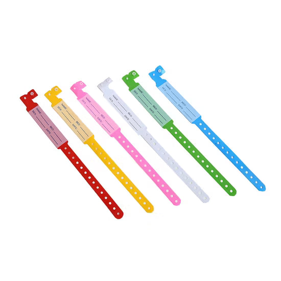 BRAZALETE DE IDENTIFICACION CAJA X 100 UNIDADES