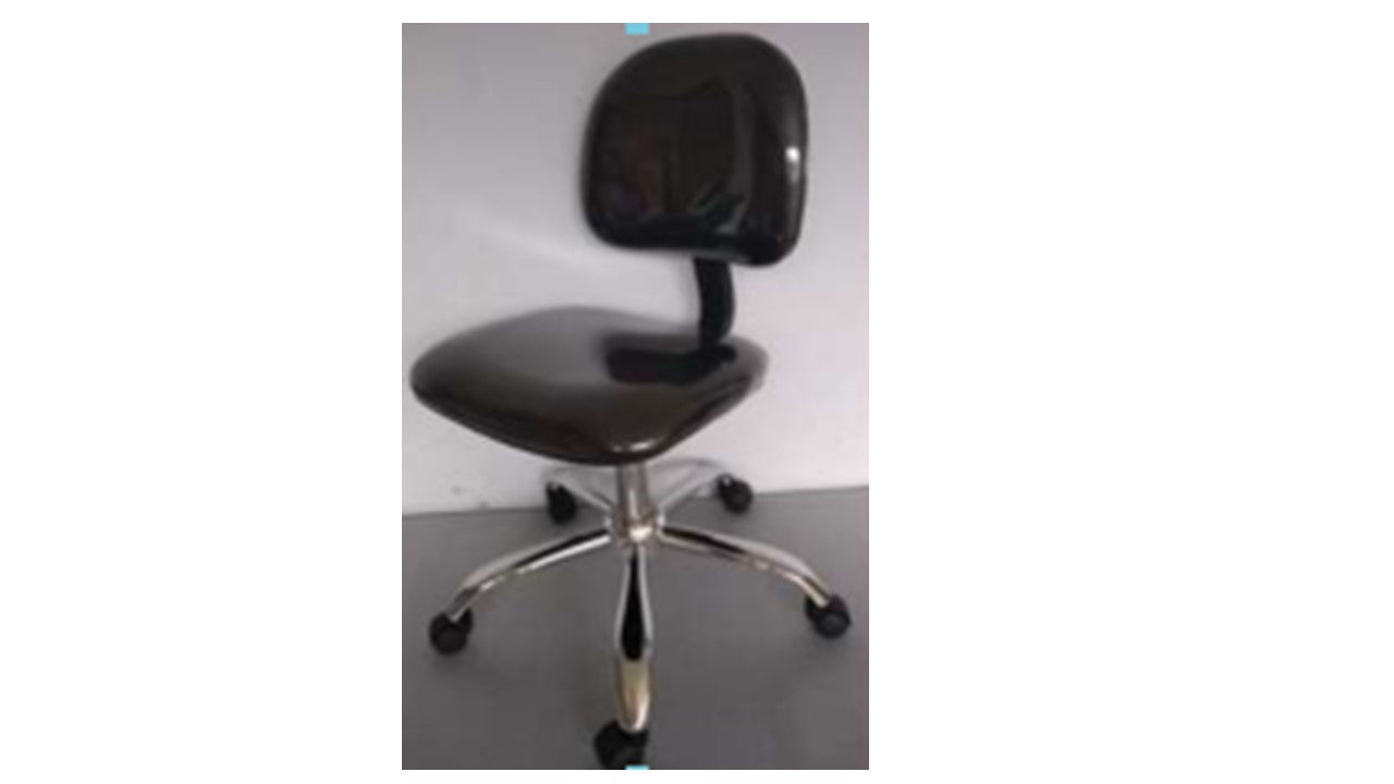 SILLA CON BASE CROMADA Y REGULACIÓN NEUMÁTICA