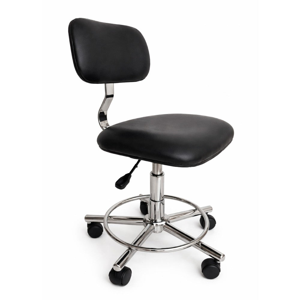 SILLA METALICA GIRATORIA RODABLE (M-39)