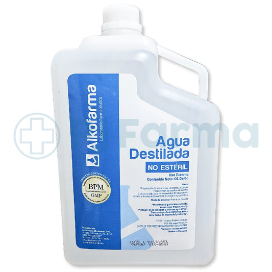 AGUA DESTILADA POR GALÓN DE 4 LITROS