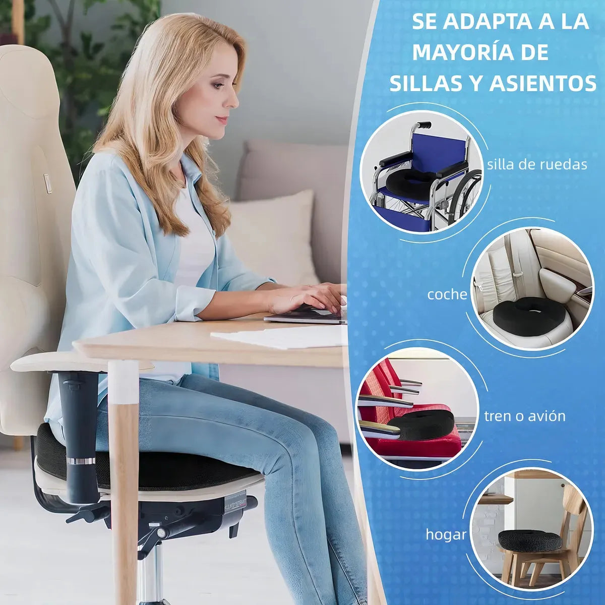 COJIN DONA ERGONOMICO PARA HEMORROIDES