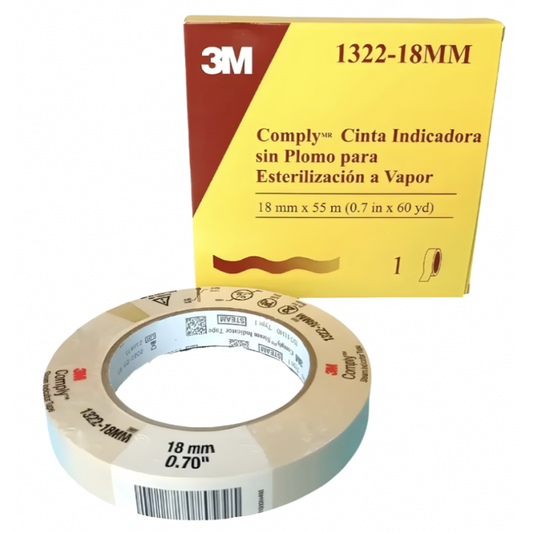 CINTA DE ESTERILIZACION A VAPOR 18X 55 - 3M