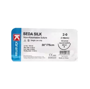 SUTURA SEDA NEGRA 2/0 TC 20
