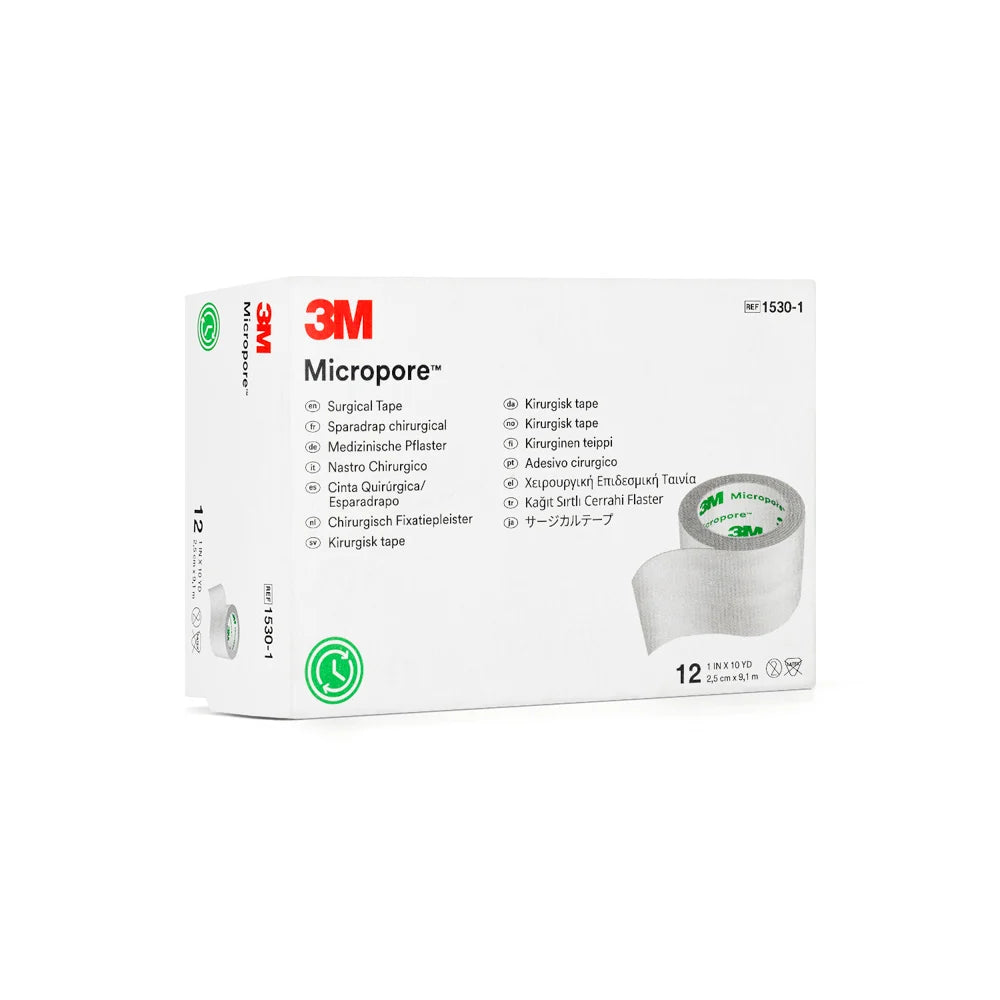 ESPARADRAPO MICROPORE PAPEL 1" X 10 YDS -3M /UND
