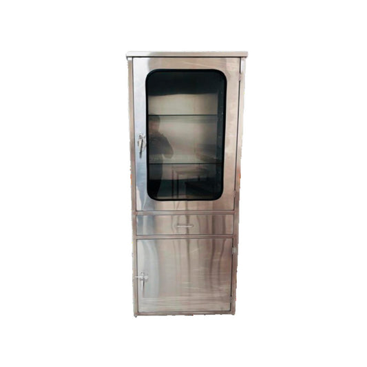 VITRINA DE ACERO INOXIDABLE PARA INSTRUMENTOS O MATERIAL ESTERIL DE UN CUERPO (M-55)