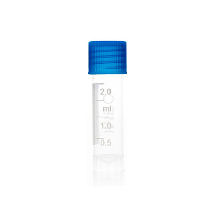 CRIOVIAL CON TAPA ROSCA NO ESTERIL DE 2 ML - TAPA AZUL ( BOLSA X 500 UND )