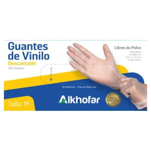 GUANTES DE VINILO X 10 CAJAS