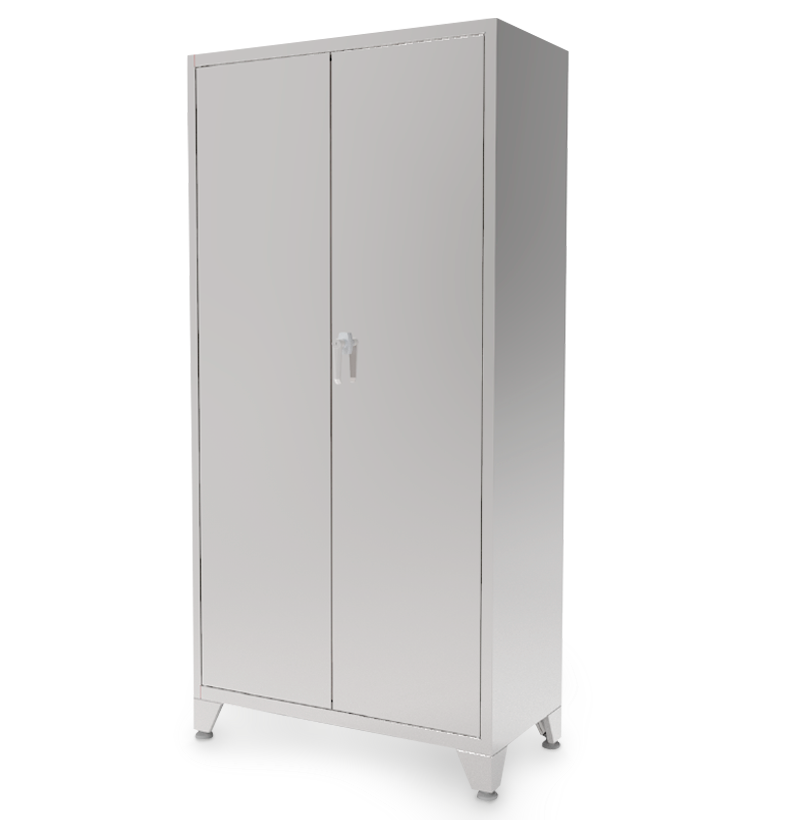 ARMARIO DE DOS PUERTAS EN ACERO INOXIDABLE AISI CALIDAD 304-2B (M-131)