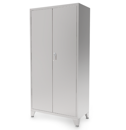 ARMARIO DE DOS PUERTAS EN ACERO INOXIDABLE AISI CALIDAD 304-2B (M-131)