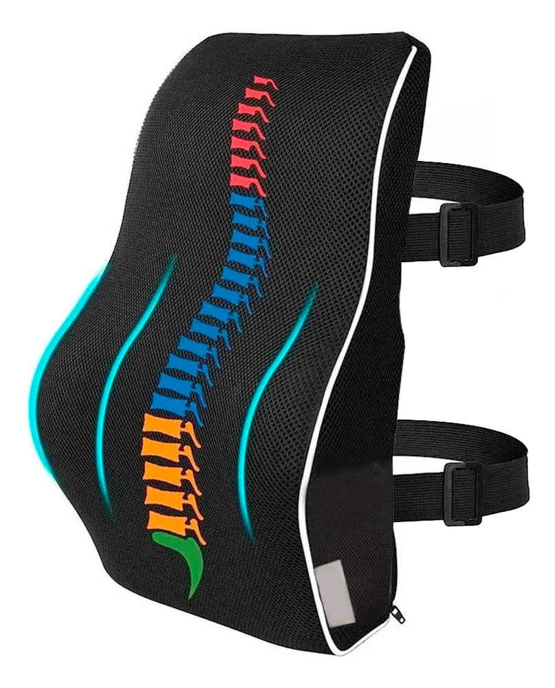 COJIN RESPALDAR LUMBAR ORTOPEDICO GEL + FUNDA