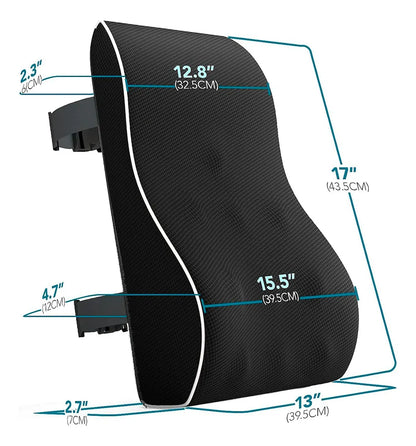 COJIN RESPALDAR LUMBAR ORTOPEDICO GEL + FUNDA