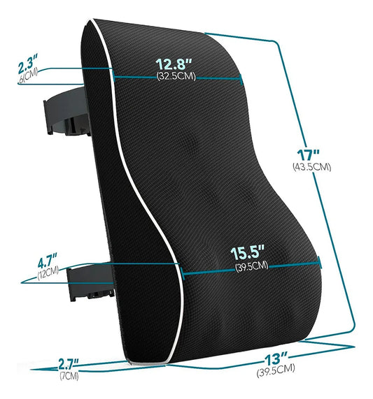 COJIN RESPALDAR LUMBAR ORTOPEDICO GEL + FUNDA