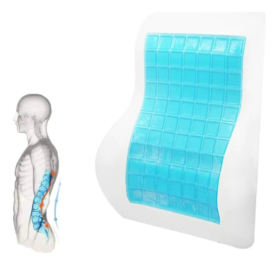 COJIN RESPALDAR LUMBAR ORTOPEDICO GEL + FUNDA