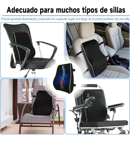 COJIN RESPALDAR LUMBAR ORTOPEDICO GEL + FUNDA