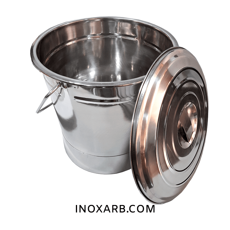 BALDES CON TAPA DE ACERO INOXIDABLE
