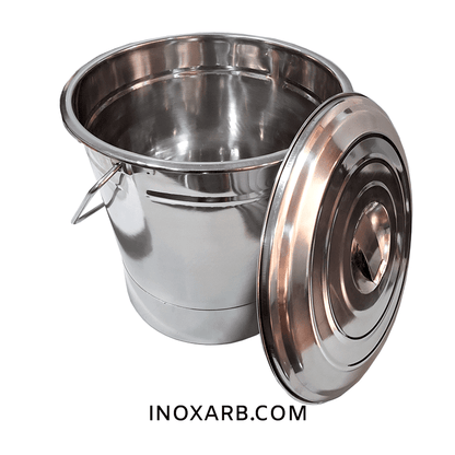 BALDES CON TAPA DE ACERO INOXIDABLE
