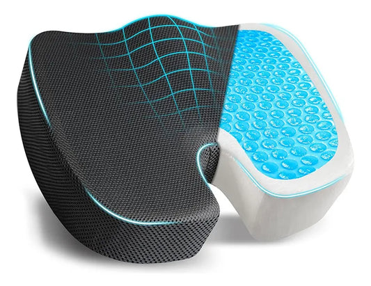 COJIN ORTOPEDICO DE ASIENTO CON GEL VISCOELASTICO ERGONOMICO
