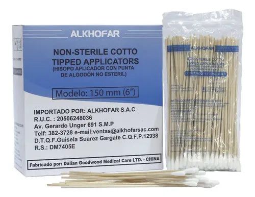 HISOPO NO ESTERIL CAJA X 100 UND