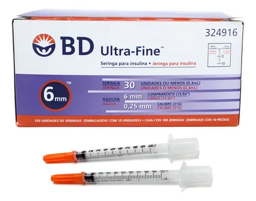 JERINGA PARA INSULINA BD ULTRAFINE Caja x 100 und