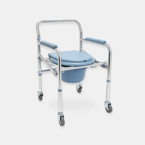 SILLA SANITARIO CON RUEDA BRILLO
