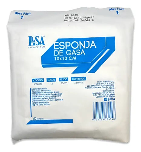 GASA 10 X 10 CAJA X 20 SOBRES