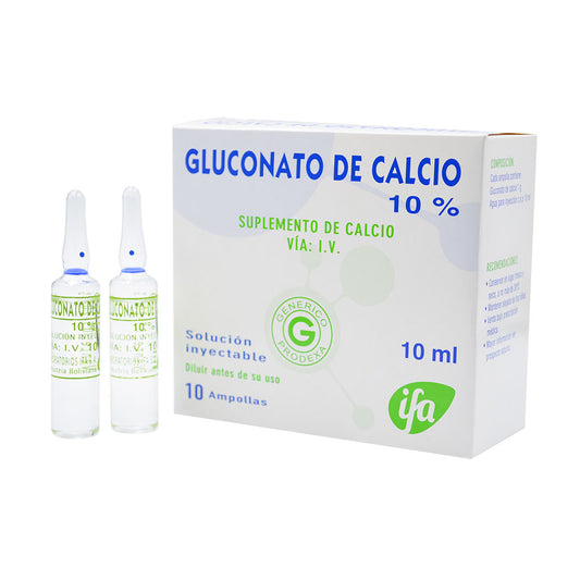 GLUCONATO DE CALCIO 10% 10ML