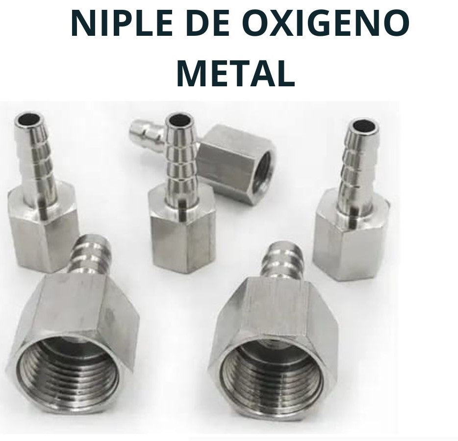 NIPLE PARA OXIGENO METAL UND