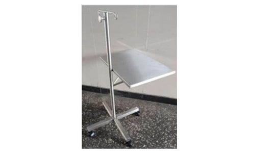 PORTA SUERO DE ACERO INOXIDABLE CON TABLERO
