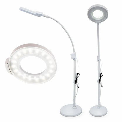 LAMPARA LED CON LUPA CON PEDESTAL CON ZOOM X 5