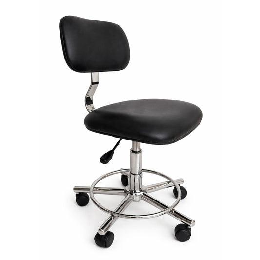 SILLA METALICA GIRATORIA RODABLE (M-39)