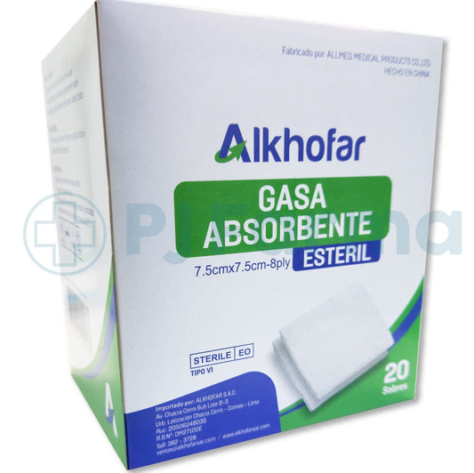 GASA 7.5 X 7.5 CAJA POR 20 SOBRES
