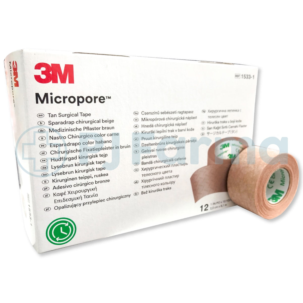 ESPARADRAPO MICROPORE PAPEL COLOR PIEL 1" X 10 YDS - 3M / UND