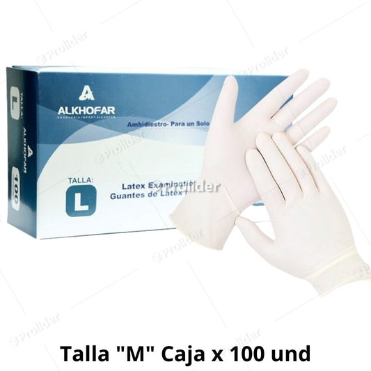 GUANTES LATEX BLANCO CAJON X 10 CAJAS