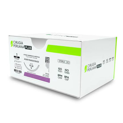 SUTURA ACIDO POLIGLICOLICO 1 DS 25 X 24 UND (CORTANTE)