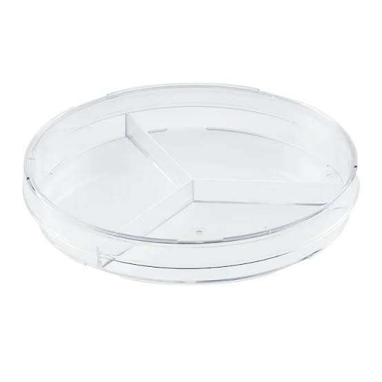 PLACA PETRI DE 90 X 15 MM CON 3- DIVISION (BOLSA X 10 UND)