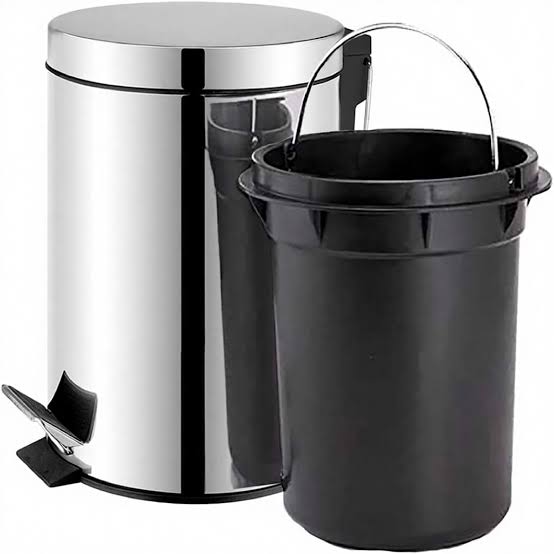 CUBO - TACHO DE ACERO INOXIDABLE BRILLANTE