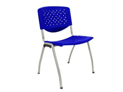 SILLA METÁLICA APILABLE CON ASIENTO Y RESPALDO DE PVC MODELO FLEXON