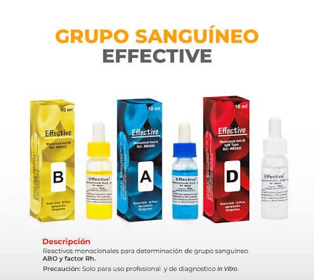 KIT DE GRUPO SANGUÍNEO X 3 FRASCOS