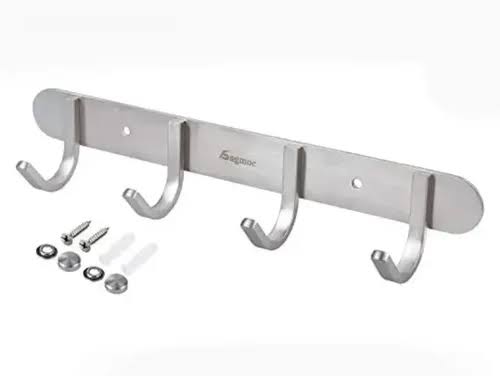PERCHA METALICA DE PARED CON 4 GANCHOS (M-9)