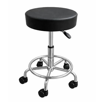 TABURETE GIRATORIO RODABLE CON POSAPIE