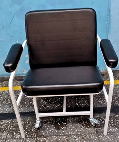 SILLON METALICO CONFORTABLE RECLINABLE PARA REPOSO (M-42)
