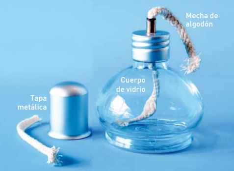 MECHERO DE VIDRIO ALCOHOL