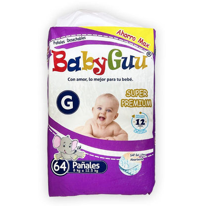 BABYGUU PAÑAL SUPER PREMIUM SUELTOS G X 58 UND