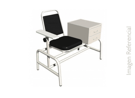 SILLA PARA TOMA DE MUESTRAS CON GABINETE